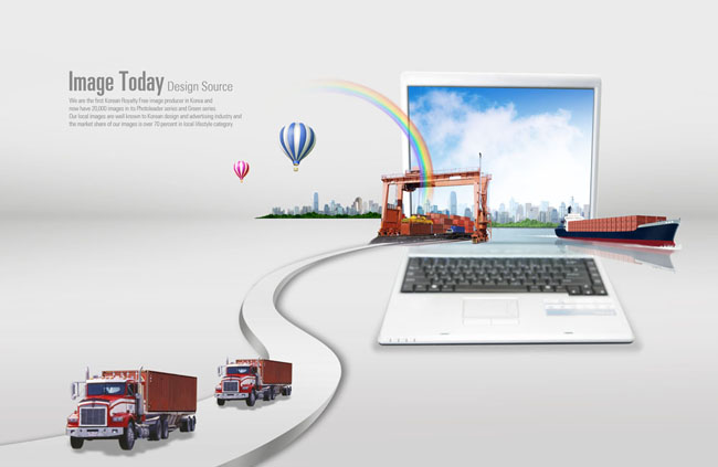 商貿(mào)運(yùn)輸金融PSD素材